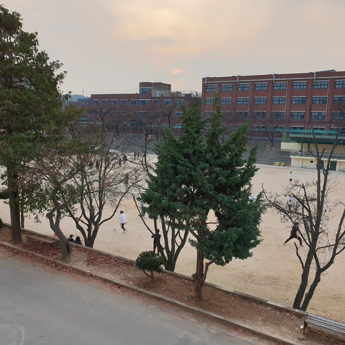 삼일공고 운동장.