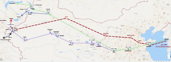 중앙아시아 원스톱 운송 루트(철도& Trucking)