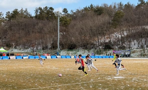 동계 유소년 축구페스티벌 현장 모습.