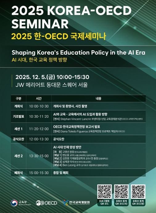 2025 한-경제협력개발기구(OECD) 국제세미나 포스터
