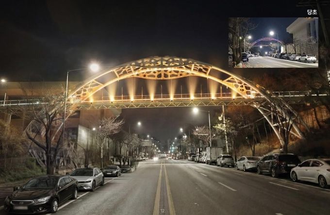 천공원 야간경관 개선사업 선정 보도육교