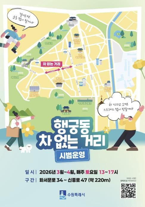 행궁동 ‘차 없는 거리’ 홍보물